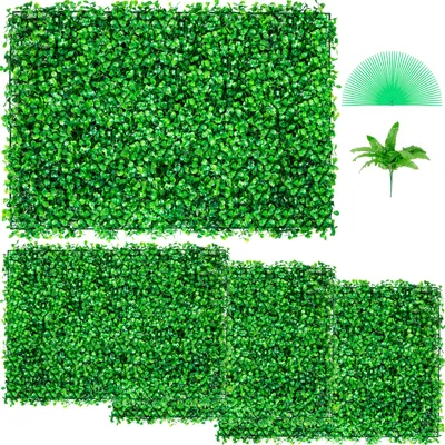 Produktbild von VEVOR Künstliche Pflanzenwand Sichtschutz Hecke Künstlich UV 4 Stk. 60 x 40 cm