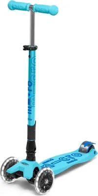 Produktbild von Micro Step Maxi Deluxe faltbar LED hellblau