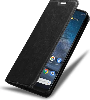 Immagine prodotto di Cadorabo cover per Nokia 8.3 cover protettiva in nero custodia per cellulare cover chiusura magnetica