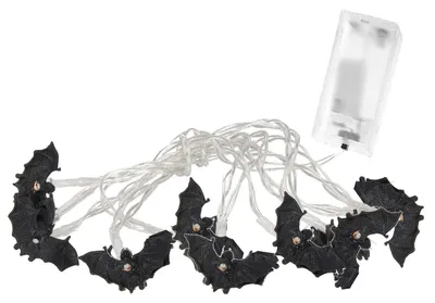 Produktbild von Springos Halloween-Lichterkette Fledermäuse, 10 LED, Batteriebetrieb