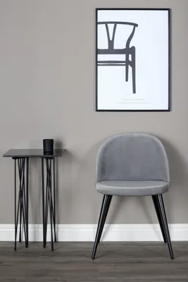 Produktbild von Venture Home Stuhl Velvet Grau 2er-Pack