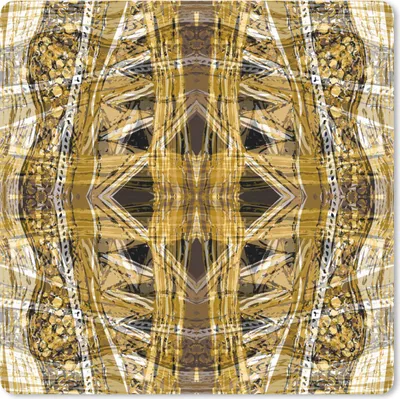 Produktbild von MuchoWow® Mauspad Mousepad Gold - Afrika - Muster - Tiere 20x20 cm - Mousepads - Maus Mat - Pad - Mausunterlage - Desk Mat - Bureauartikeln