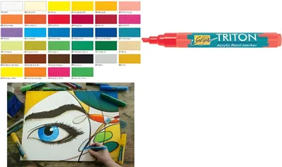 Zdjęcie produktu dla KREUL 17861, 1 szt., Żółty, Końcówka ścięta, Żółty, Fluorescent Yellow, Okrągły