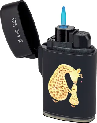 Produktbild von Mr. & Mrs. Panda gas anzünder Giraffe Kind - Schwarz - Geschenk, Feuerzeug, zigarettenanzünder, Mutter, sturmfeuerzeuge, Sohn, Lieblingsmensch, Afrika, Zünder, Tochter