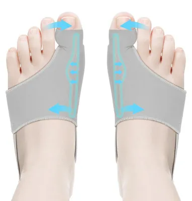 Produktbild von Zehenspreizer Hallux Valgus Korrektor mit Gel, weicher Zehenrichter zur Fuß Entlastung, für Alltag & Schuhkomfort