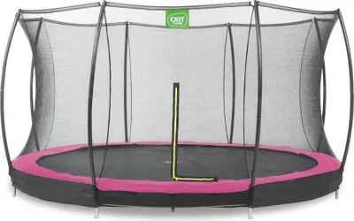 Produktbild von EXIT Silhouette Trampolin ø366cm, mit Sicherheitsnetz, Bodentrampolin, Rund, für Kinder, Rosa