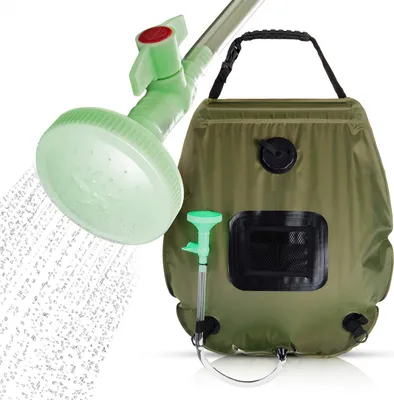 Produktbild von Solární vodní vak pro kempování Solární sprcha Kempinková sprcha Venkovní sprcha 20L Solární kempinková mobilní sprcha Zahradní sprcha s teploměrem pro turistiku Koupání