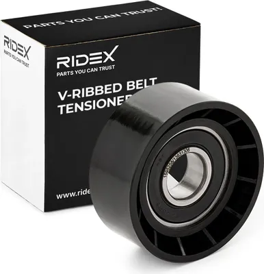 Produktbild von RIDEX 310T0214 Spannrolle Keilrippenriemen 60mm passend für PEUGEOT 206 Schrägheck (2A/C) 307 (3A/C) für FIAT DUCATO Kasten (244) für CITROËN