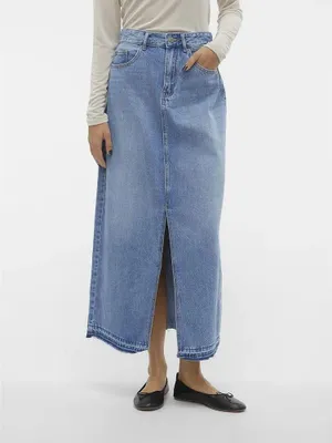 Produktbild von Vero Moda Zayla Langer Rock Blau M Damen Blau M