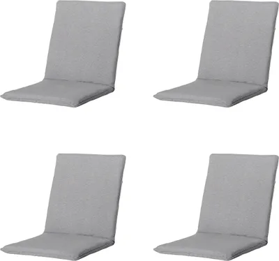 Produktbild von Madison - Stapelstuhlkissen Neapel grau - Ca. 97x49 cm - 4er-Set