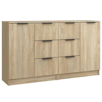 Produktbild von Sideboards 2 Stk. Sonoma-Eiche 60x30x70 cm Holzwerkstoff