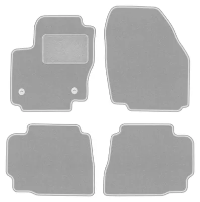 Productafbeelding van Velours automatten voor Ford Mondeo MK4 2012-2014 (liftback/sedan/stationwagen) – 4-delig, grijs, op maat – Wielganizator OSLO