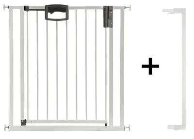 Image de Barrière de sécurité pour porte et escalier GEUTHER Easylock Plus | 88,5–96,5 cm | Sécurité pour bébés et enfants | Barrière à fixation sans perçage | Métal |