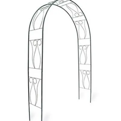 Produktbild von Garten Rosenbogen aus Metall – Europäischer Rankbogen für Kletterpflanzen, Kletterrosen und Blumen, robuste Outdoor-Pergola als Pflanzenstütze