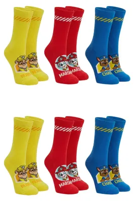 Produktbild von Paw Patrol Kinder Jungen Socken Set 6 Paar      , Größe:23-26