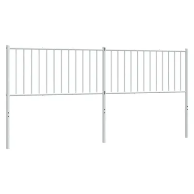 Image de vidaXL Tête de lit en métal blanc 193 cm