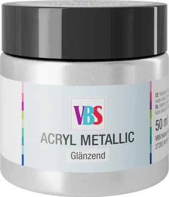 Produktbild von VBS Acryl Metallic, 50 ml Silber