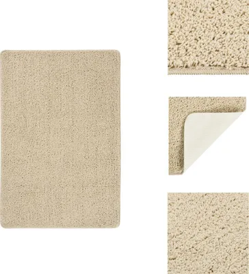 Immagine prodotto di vidaXL Tappeto Shaggy crema 140x200 cm Antiscivolo - Tappeti