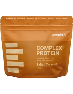 Produktbild von Voxberg Complex Protein 990 g salted caramel / Mehrkomponenten Protein / Schmackhaftes Mehrkomponenten-Protein mit einem ausgewogenen Aminosäureprofil