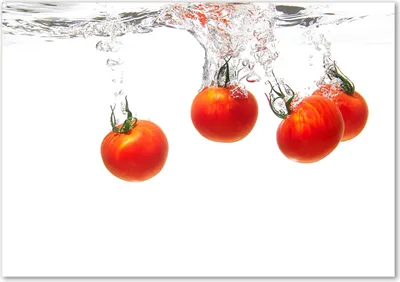 Produktbild von Tulup® Leinwandbild - 100x70 cm - Wandkunst - Drucke auf Leinwand - Leinwanddruck  - Essen & Getränke - Rot - Tomaten Wasser