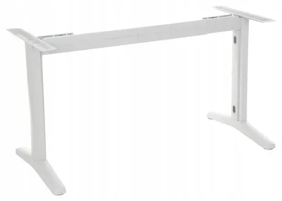 Immagine prodotto di Struttura in metallo per scrivania o tavolo (STT), lunghezza regolabile, gambe regolabili, altezza 72,5 cm, bianco