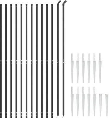 Image de Clôture en treillis métallique et ancrage anthracite 2,2x25 m