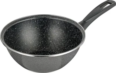 Immagine prodotto di Padella wok antiaderente – Per induzione, gas ed elettrico – Wok in alluminio, nero, 20 cm