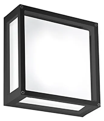 Zdjęcie produktu dla Kinkiet LED 20 W IP54 3000 K, odlew aluminiowy, ciemnoszary, 25 x 25 x 9,5 cm, do wnętrz i na zewnątrz o nowoczesnym designie