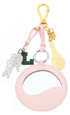 Image de LACOSTE porte-clés Mirror Racket Croc Charm Nidus rose