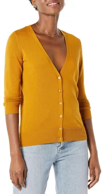 Immagine prodotto di A. Maglia leggera con cardigan da donna, colore caramello, taglia S