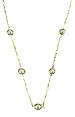 Image de Collier plaqué or avec perles Orelia EWN260826G