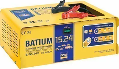 Produktbild von Gys Batterieladegerät für Kfz, Pkw und Lkw, Typ Batium 15-24, 6-12-24V , 35-225Ah
