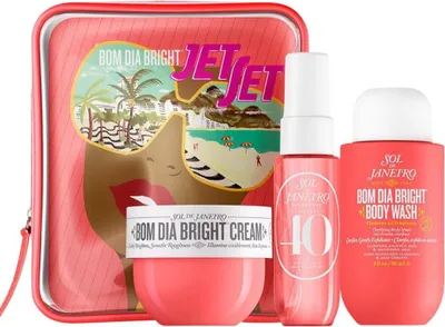 Obrázok produktu pre Sol De Janeiro Bom Dia Jet Set Cheirosa 40 Parfumová hmla 30ml/Klarifikačný telový krém 90ml/Bright Cream 50ml 170 ml