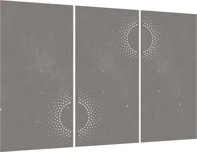 Image de vidaXL Décoration murale de jardin en 3 parties 105x55 cm acier corten design soleil