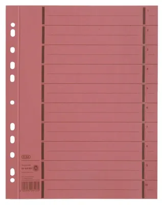 Obrázek produktu pro Elba 400004670 Dělicí rámečky s perforací - A4 extra široké, červené, 100 ks