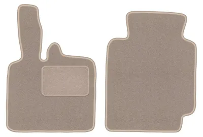 Image de Tapis avant en moquette pour Smart ForTwo I 1998-2007 (à hayon) – 2 pièces, beiges, sur mesure – Wielganizator LUX