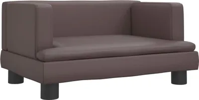 Obrázok produktu pre vidaXL Detská pohovka hnedá 60x40x30 cm Imitácia kože