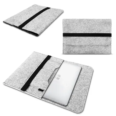 Produktbild von Schutz Hülle für Samsung Galaxy Book / Book2 Pro 360 13.3 Zoll Tasche Filz CoverFarbe:Hellgrau