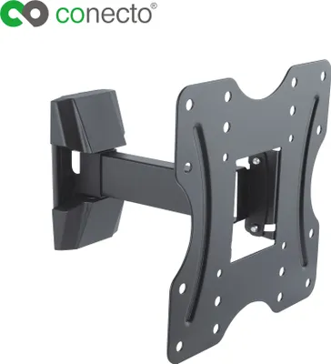 Produktbild von conecto CC50269 Wandhalterung für TV Geräte mit 58-107 cm (23-42 Zoll), neigbar: -10° bis 3°, schwenkbar: -90° bis 90°, Wandabstand: 56-205mm, Traglast: max. 25,0kg, VESA 200x200, schwarz