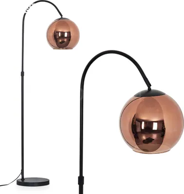 Produktbild von Cesaro Stehlampe aus Metall/Glas in Schwarz/Kupferfarben