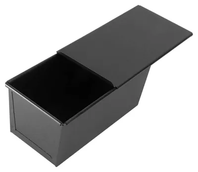 Image de Moule à pain avec couvercle, pour pain de mie, noir, 22 x 12 x 10 cm