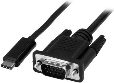 Image de Startech.com câble usb-c vers vga de 1m - 1920 x 1200 - noir,3 ans