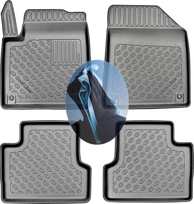 Produktbild von Z510368 TPE-Gummifußmatten kompatibel mit  Jeep Cherokee Longitude 5 KL Steilheck Geländewagen SUV 5-türer 2013-2021