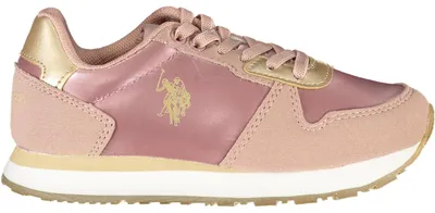 Produktbild von Rosa Kindersportschuhe mit Kontrastdetails und Schnürsenkeln