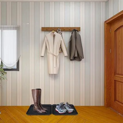 Produktbild von Famanu Schuhablage Set von 2 - Kunststoff, für 2 Paar Schuhe, 3 x 43 x 33 cm, schwarz