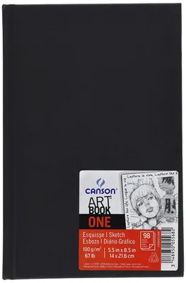 Produktbild von CANSON Skizzenbuch ARTBOOK ONE 140 x 216 mm schwarz 98 Blatt