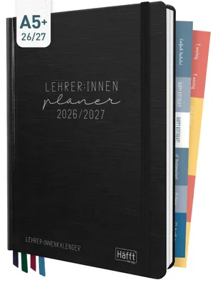 Produktbild von Häfft Lehrer-Planer 2026/2027 / A5+ / Black Edition