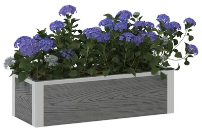 Obrázok produktu pre Vyvýšený záhradný záhon Sivá 75 x 30 x 22 cm WPC a hliník