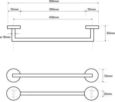 Zdjęcie produktu dla X-ROUND COPPER Wieszak na ręczniki 450 mm, miedź matowa