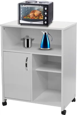 Produktbild von Küchenschrank Blanca Mehrzweckschrank mit Rollen und Regalfächern 60x80x40 cm (BxHxT)